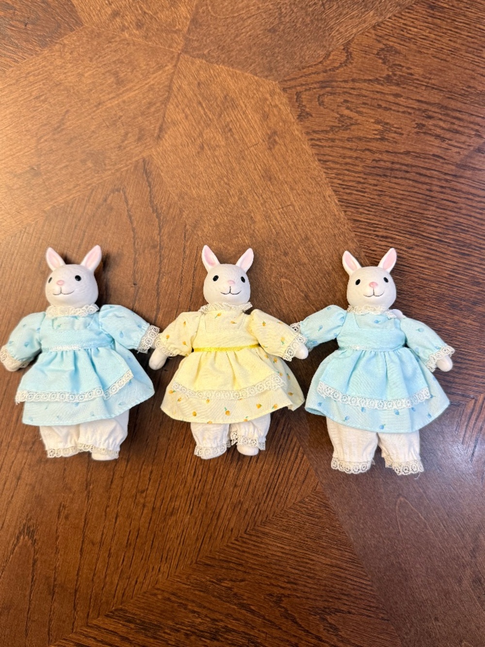 Russ Berrie & co bunnies. Set of three